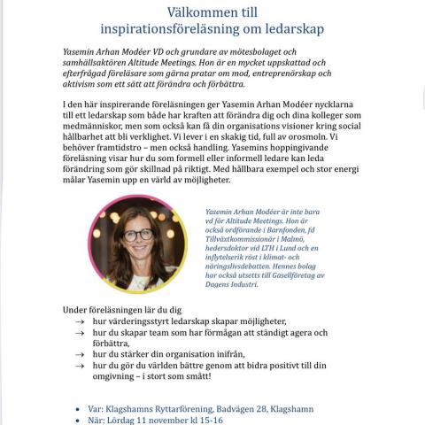 Inspirationsföreläsning om ledarskap
