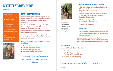 Nyhetsbrev nov