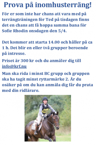 Prova på inomhusterräng med Sofie