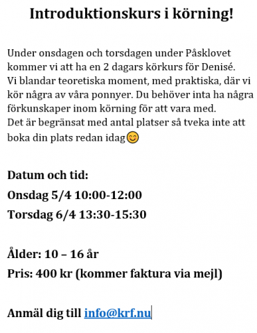 Körkurs med Denisé